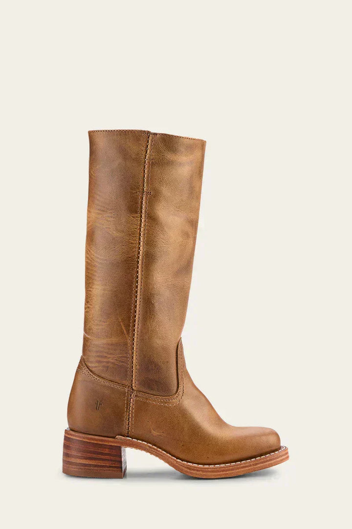 Women's Slim Fit Knee-High Boots with Structured Sole