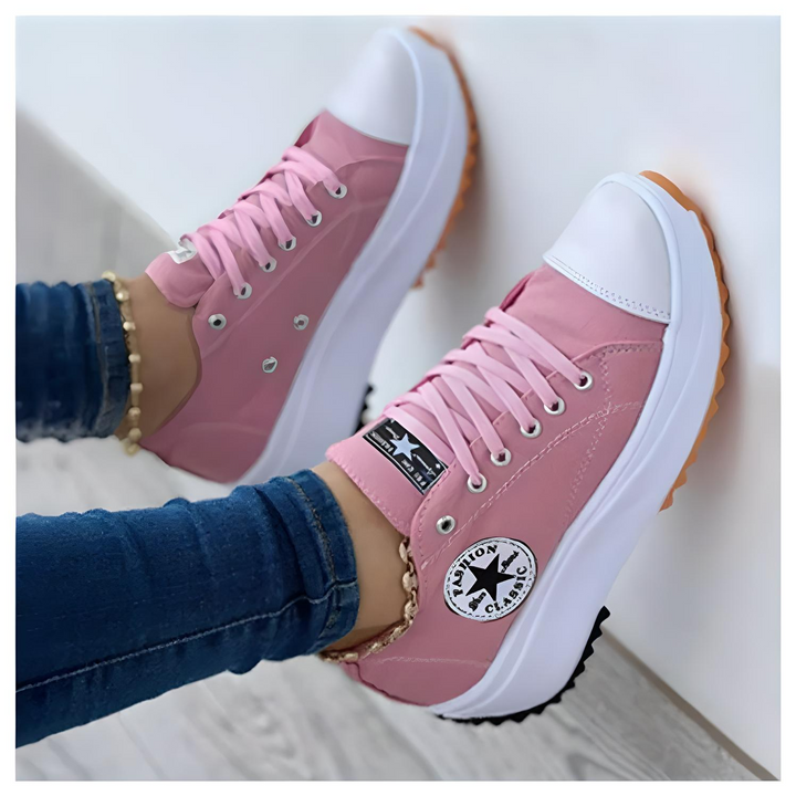 Emma | Women’s Orthopedic Sneakers for Plantar Fasciitis – Arch Support Canvas Walking Shoes Pink