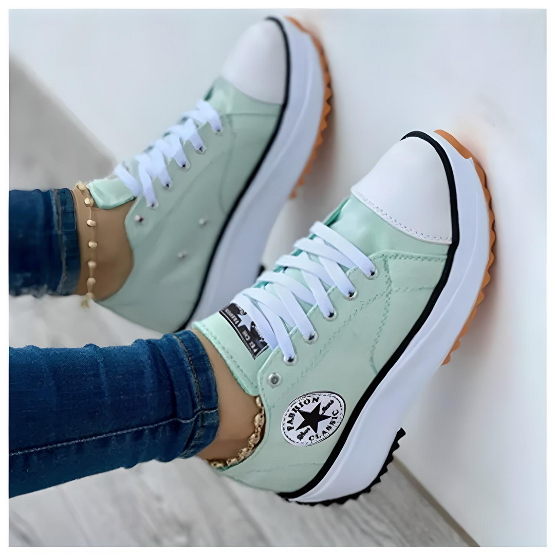 Emma | Women’s Orthopedic Sneakers for Plantar Fasciitis – Arch Support Canvas Walking Shoes Green