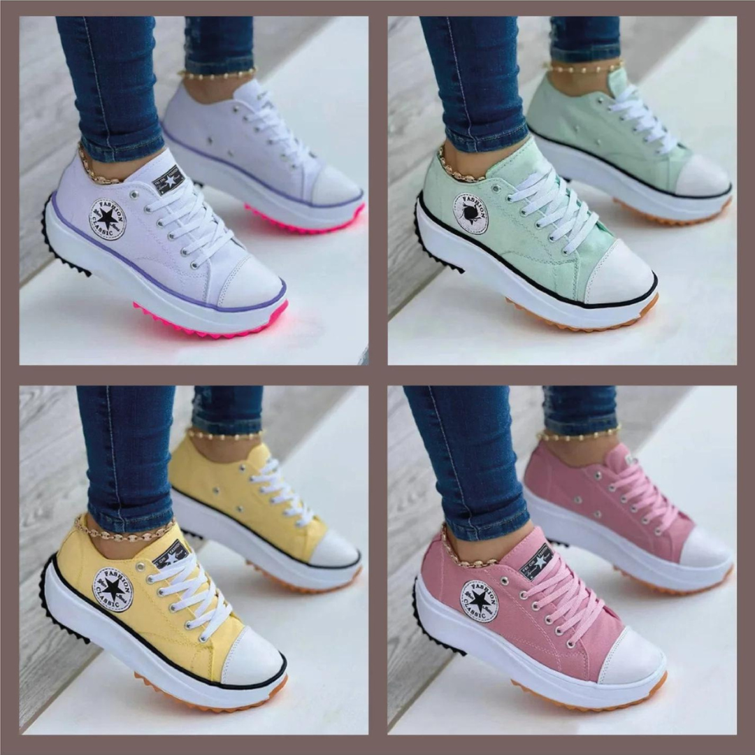 Emma | Women’s Orthopedic Sneakers for Plantar Fasciitis – Arch Support Canvas Walking Shoes
