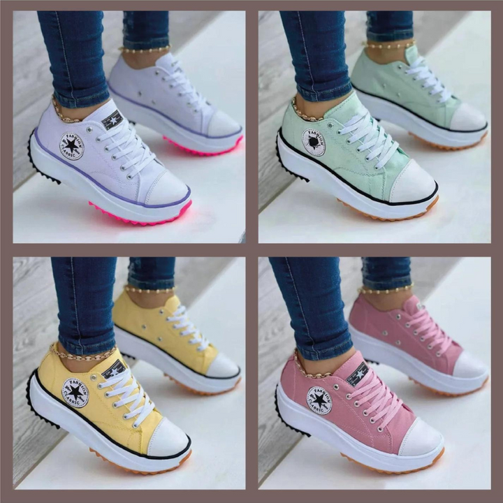 Emma | Women’s Orthopedic Sneakers for Plantar Fasciitis – Arch Support Canvas Walking Shoes