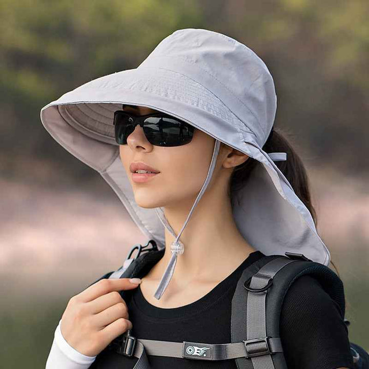 European And American Summer Cap Children Climb Mountains Light Grey