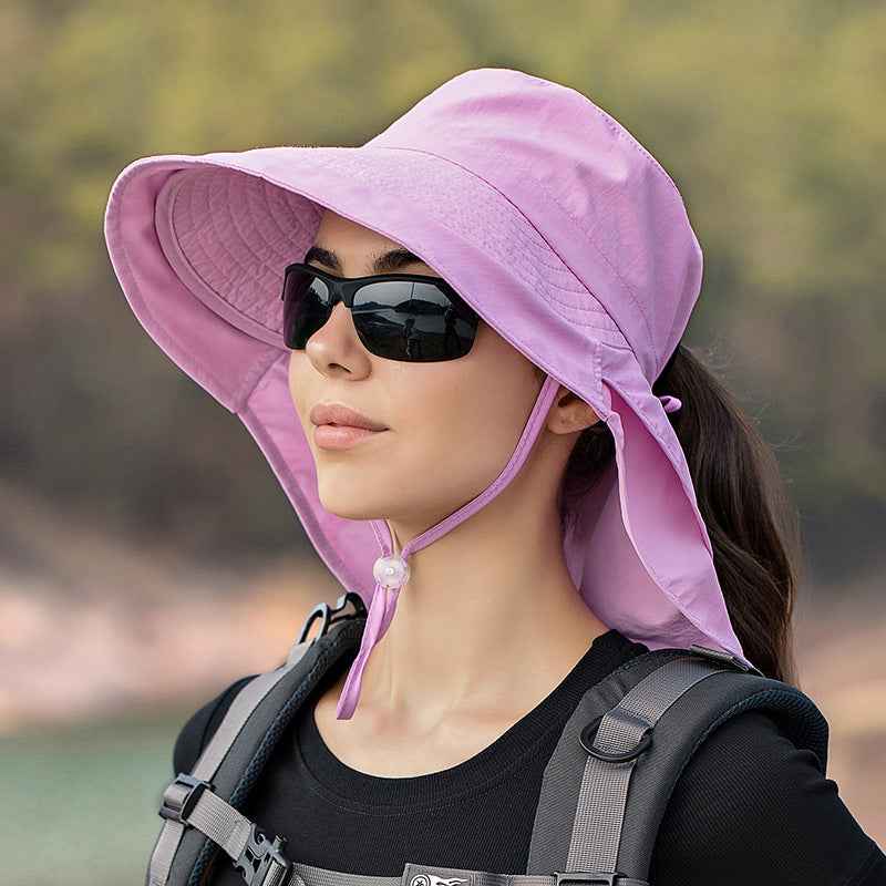 European And American Summer Cap Children Climb Mountains Light Purple