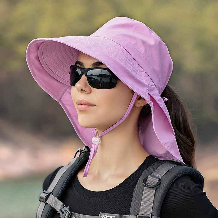 European And American Summer Cap Children Climb Mountains Light Purple