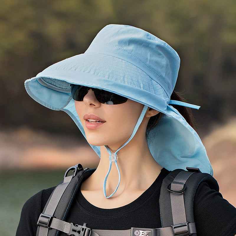 European And American Summer Cap Children Climb Mountains Blue