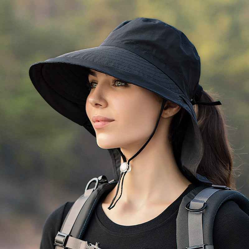 European And American Summer Cap Children Climb Mountains Black