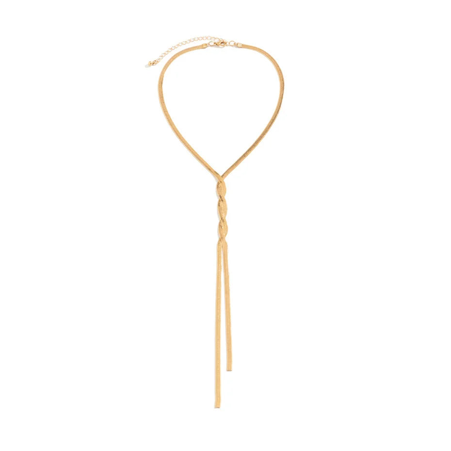 Evaline | Women's Adjustable Necklace - Elegant Snake Design