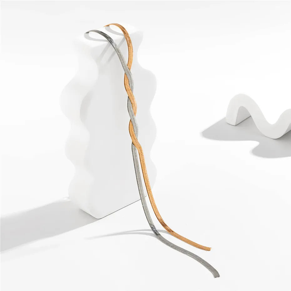 Evaline | Women's Adjustable Necklace - Elegant Snake Design