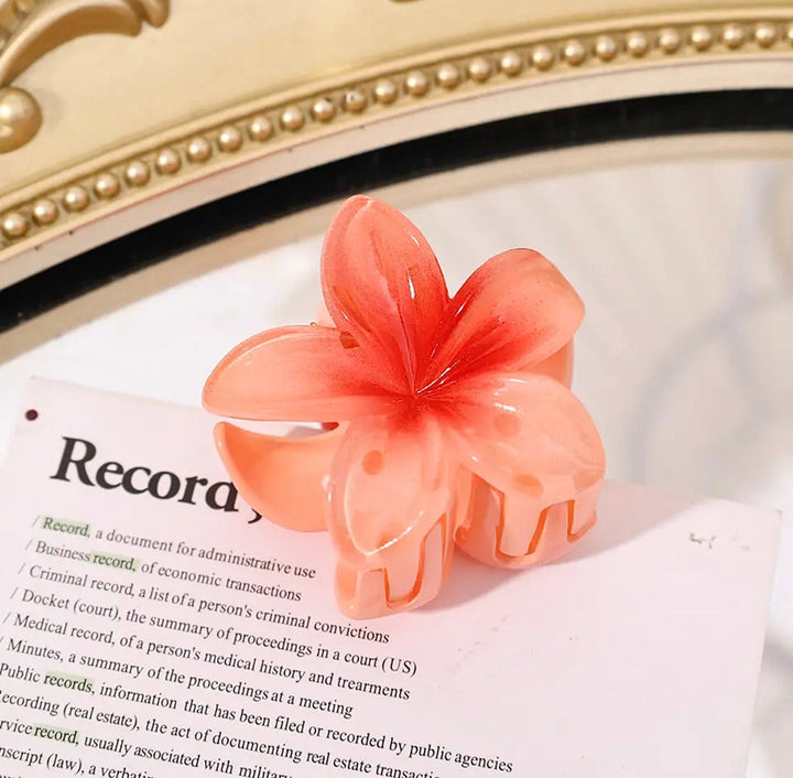 Tulip | Women's Flower-Shaped Hair Clip – Strong Grip & Elegant Orange