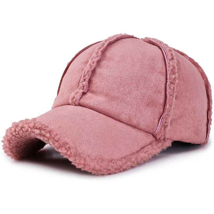 Fashion Hats Women Peaked Cap Solid Color Broken Edge Design Baseball Cap Sport Pink