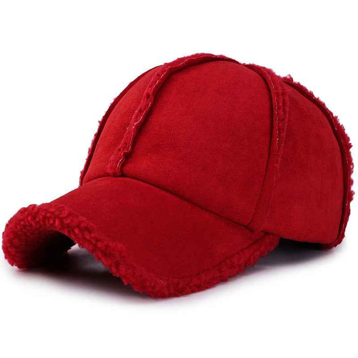 Fashion Hats Women Peaked Cap Solid Color Broken Edge Design Baseball Cap Sport Red