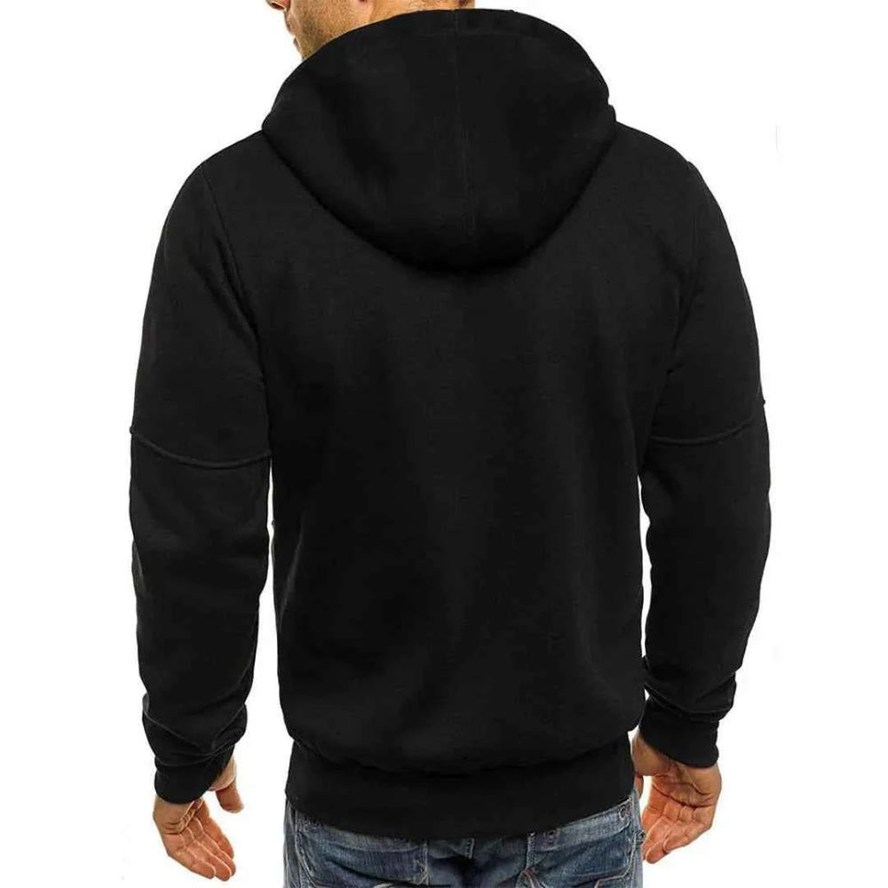 Men's Contrast Full-Zip Hoodie