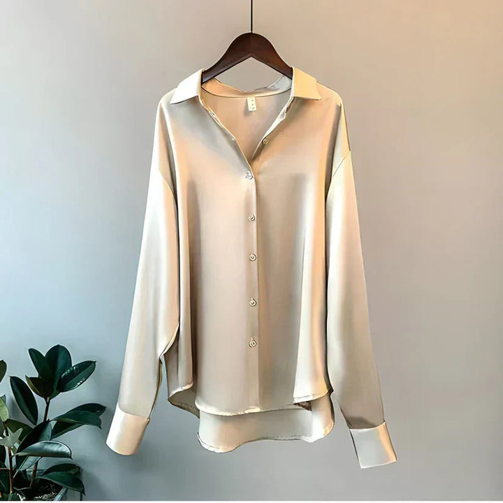 Women's Spring Button-Up Shirt Champagne