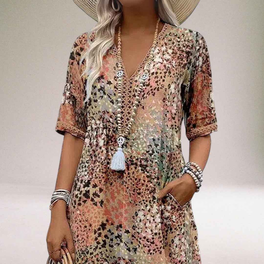 Filomena | Elegant Floral Spring Dress for Women