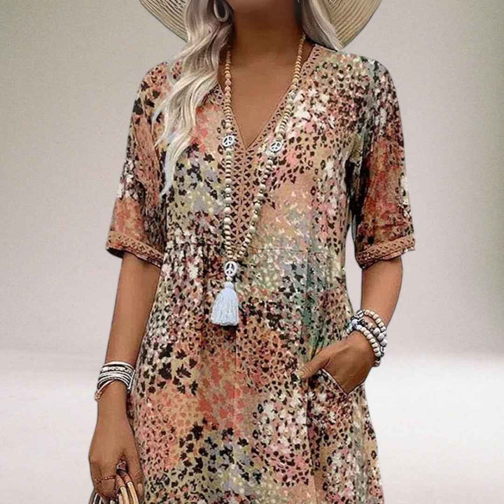 Filomena | Elegant Floral Spring Dress for Women