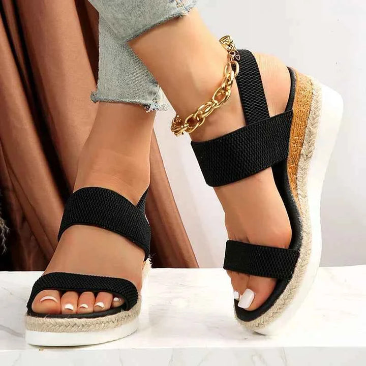 Marigold | Women's Orthopedic Cushioned Sandals Black
