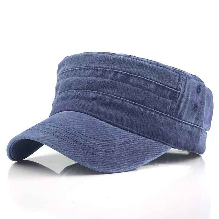 Flat cap male military cap hat Blue