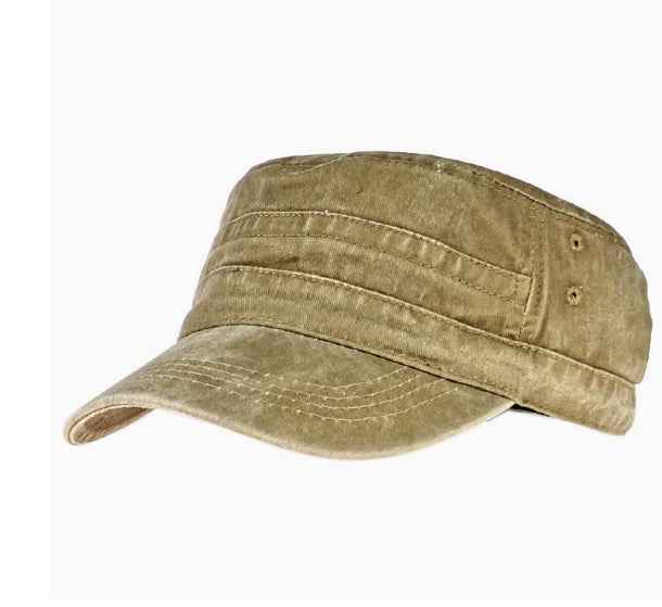 Flat cap male military cap hat Khaki3