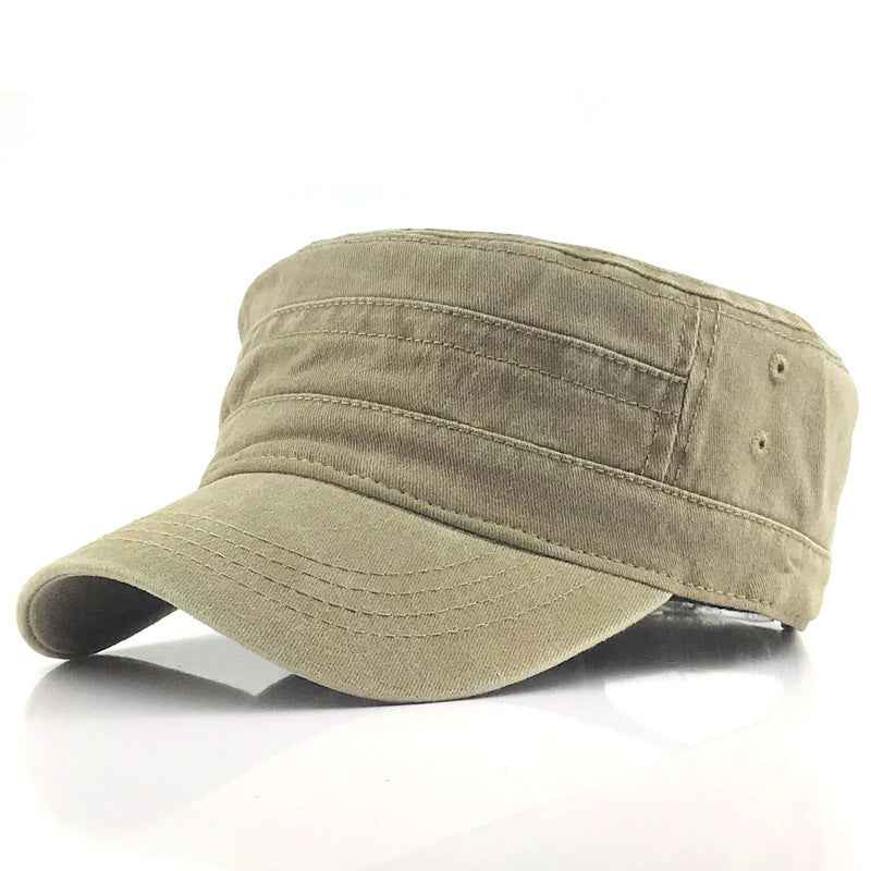 Flat cap male military cap hat Khaki