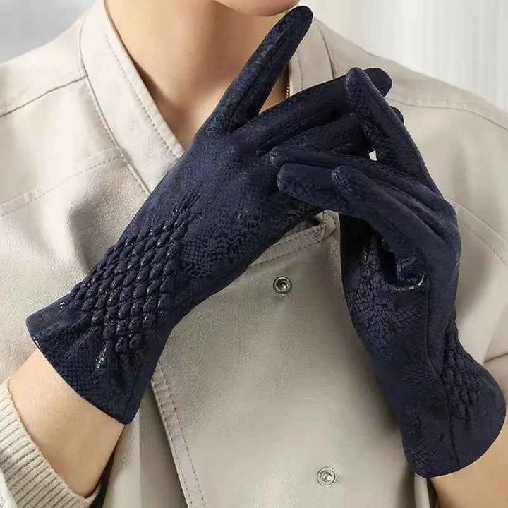 Flexible Python-Inspired Snake Gloves Blue