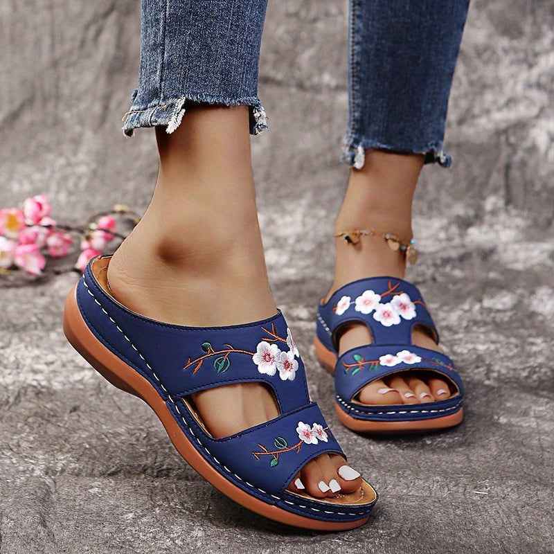 FloraStep | Women's Orthopedic Sandals with Comfortable Platform Blue