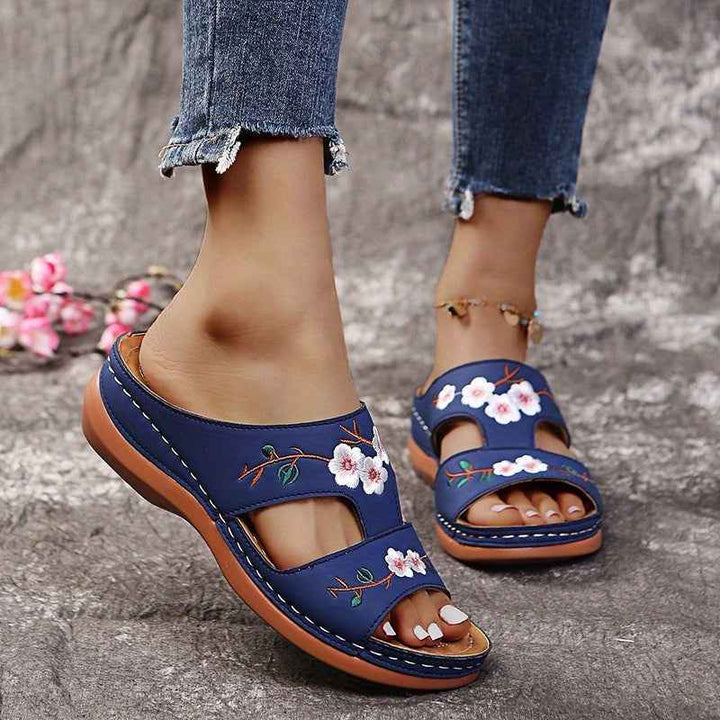 FloraStep | Women's Orthopedic Sandals with Comfortable Platform Blue