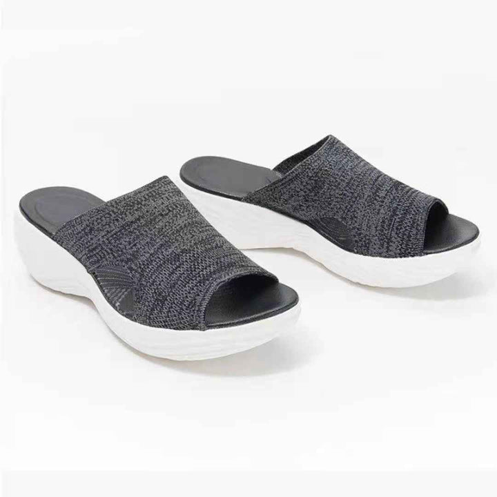 Flying Woven Lightweight Mesh Outer Wear Beach Sandals grey