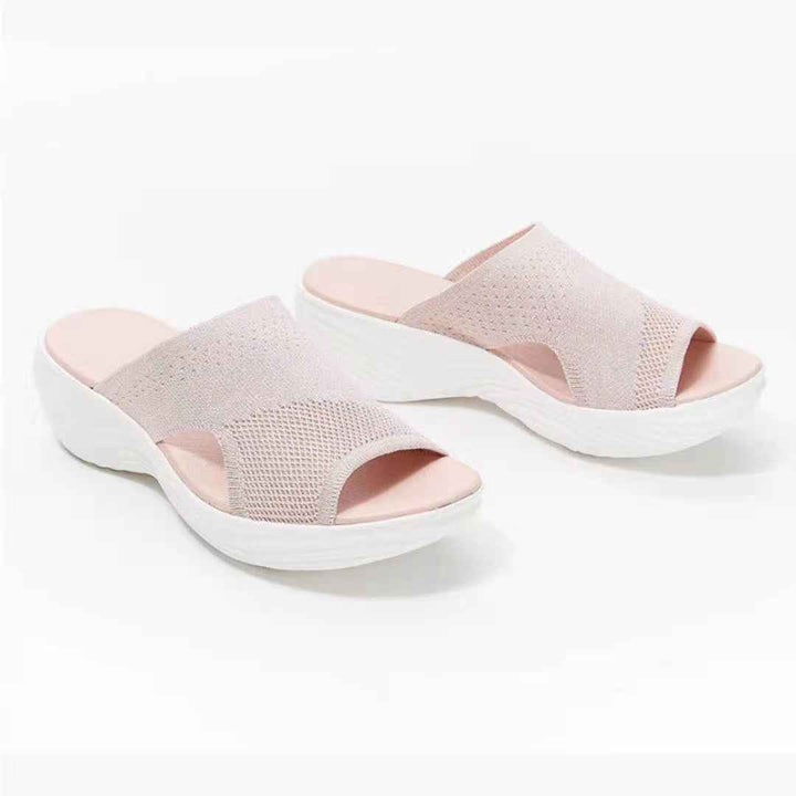Flying Woven Lightweight Mesh Outer Wear Beach Sandals Pink