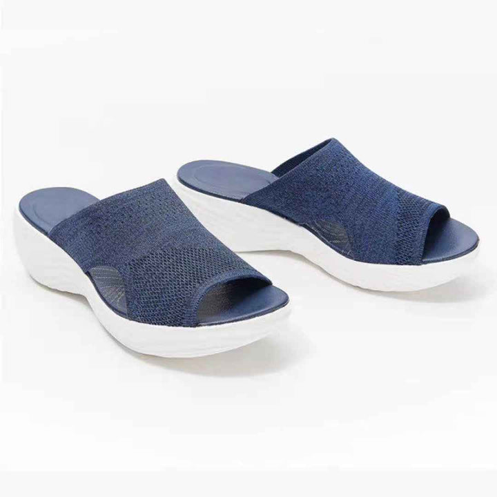 Flying Woven Lightweight Mesh Outer Wear Beach Sandals Blue