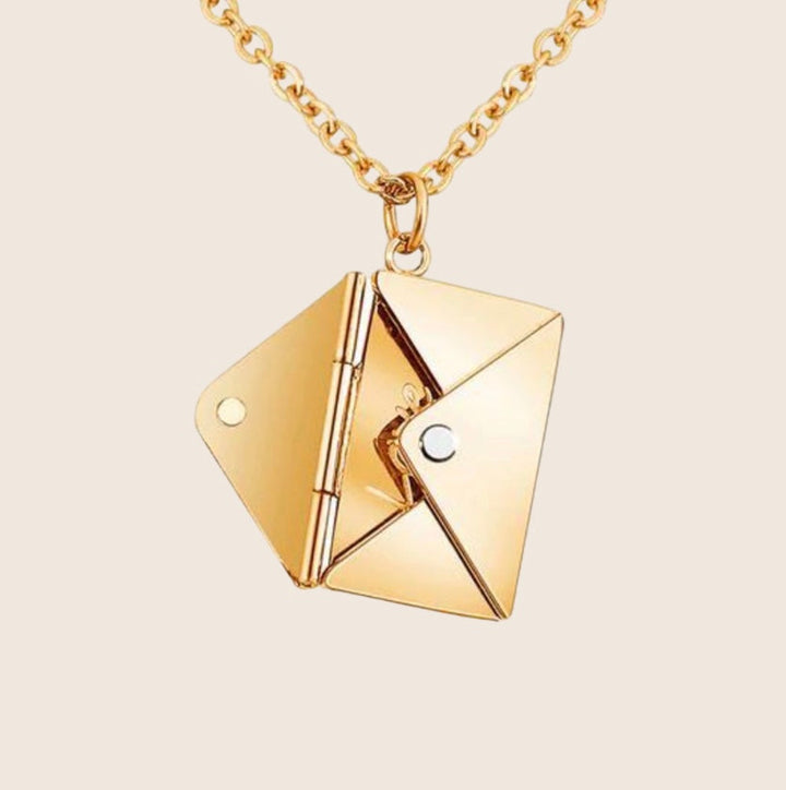 Nula | Women's Love Letter Envelope Necklace in Stainless Steel