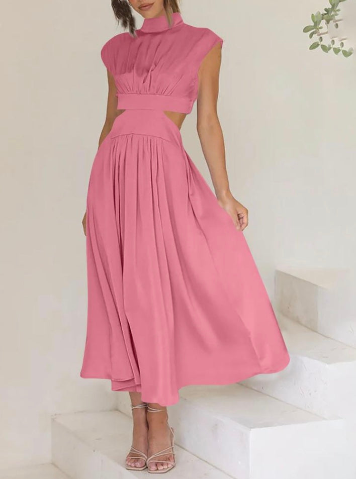 Jaylina | Women's Maxi Dress with Open Side Details Pink