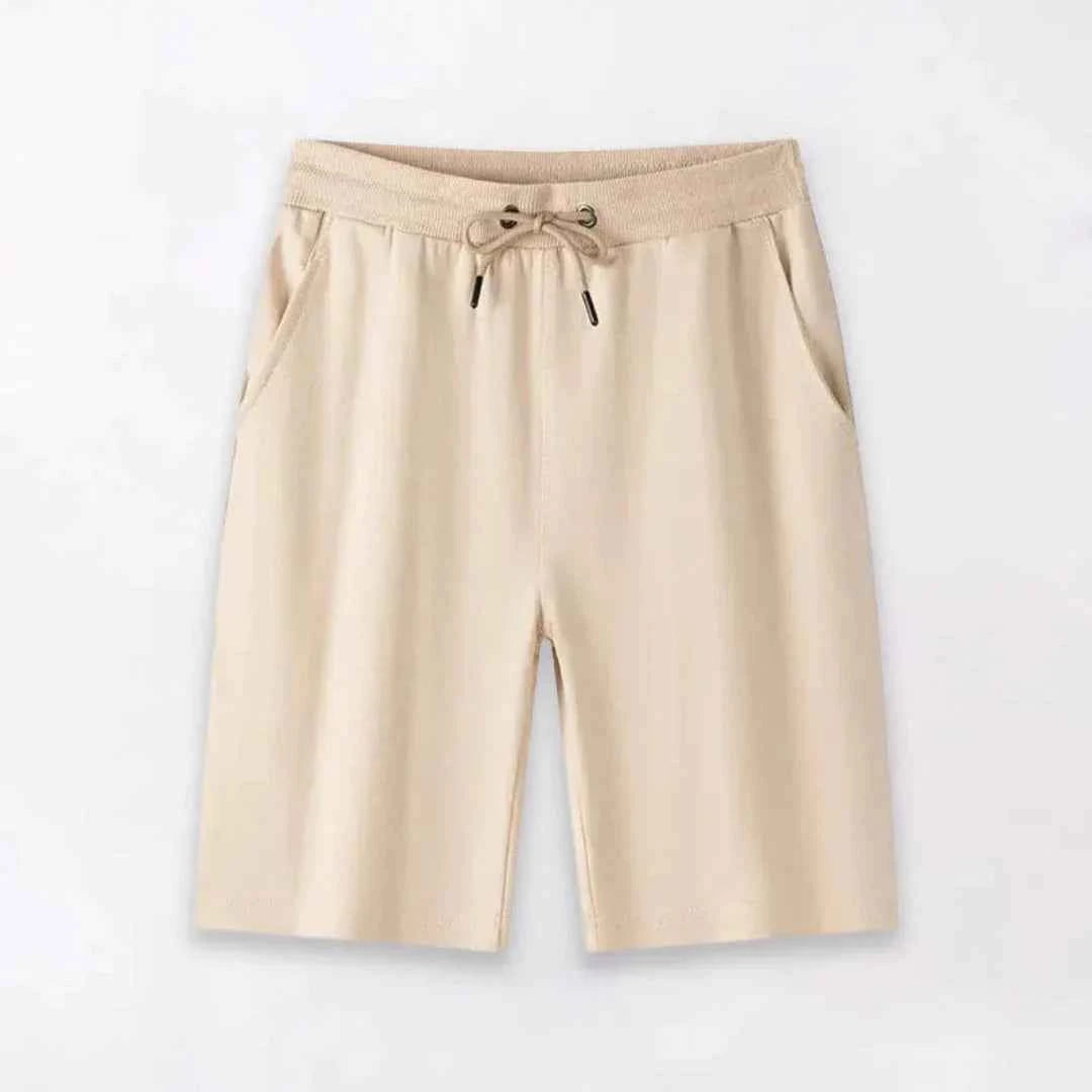 Men's Lightweight Drawstring Shorts - Comfortable & Stylish Khaki
