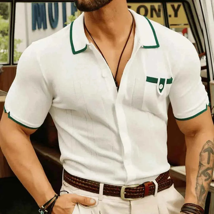 Men's Classic Polo Shirt - Stylish and Comfortable White