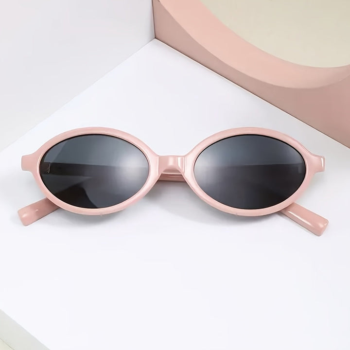 Ivy | Women's Fashionable Retro Oval Sunglasses Pink