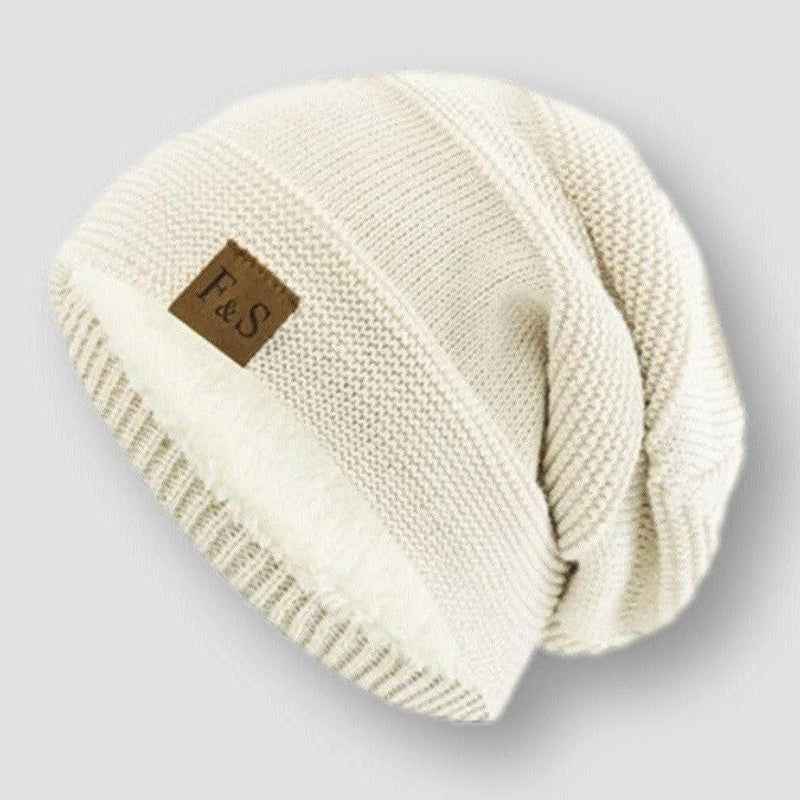 Cozy Ribbed Knit Beanie | Relaxed Fit for Full Coverage White One size
