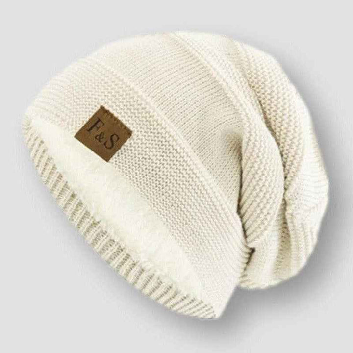 Cozy Ribbed Knit Beanie | Relaxed Fit for Full Coverage White One size