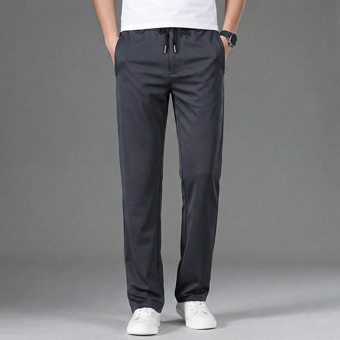 Men's Fleece Lined Elastic Waist Work Trousers