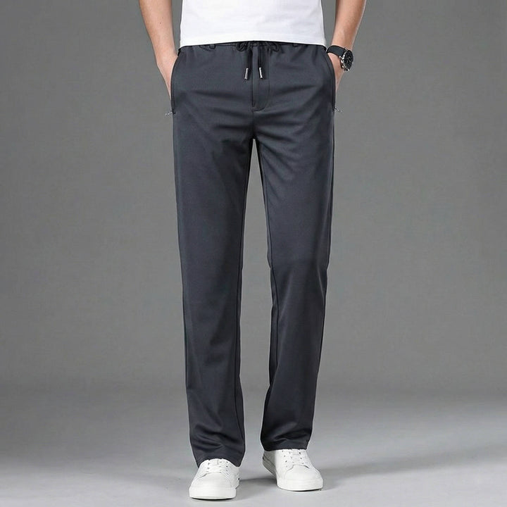 Men's Fleece Lined Elastic Waist Work Trousers