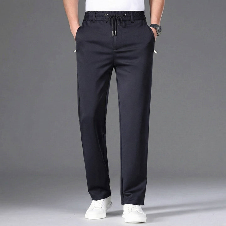 Men's Fleece Lined Elastic Waist Work Trousers