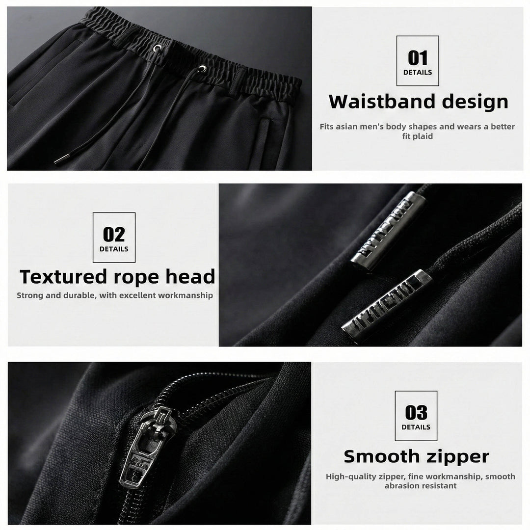 Men's Fleece Lined Elastic Waist Work Trousers