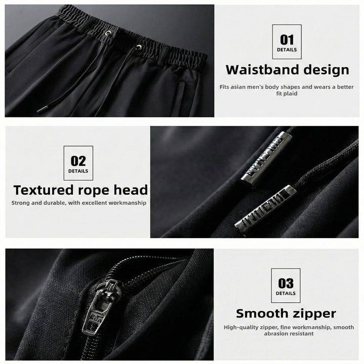 Men's Fleece Lined Elastic Waist Work Trousers