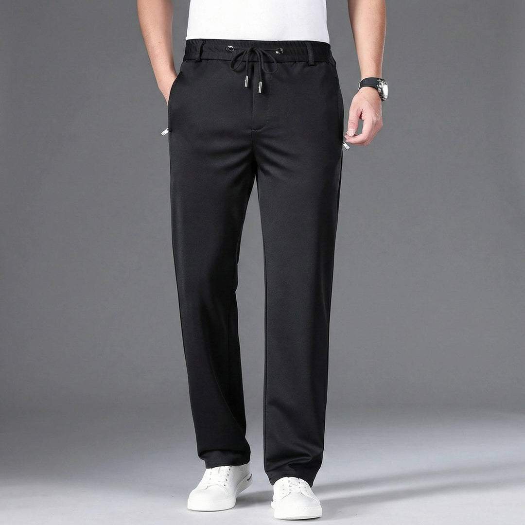 Men's Fleece Lined Elastic Waist Work Trousers