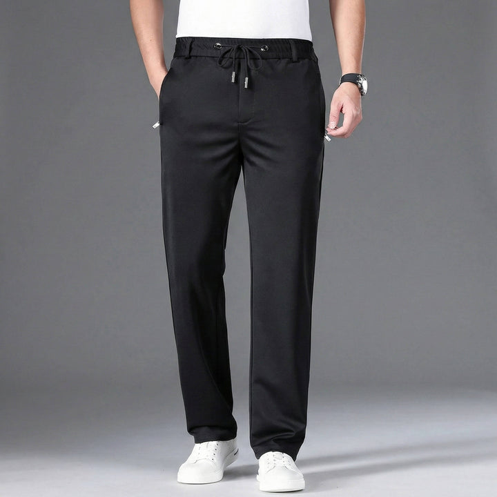 Men's Fleece Lined Elastic Waist Work Trousers