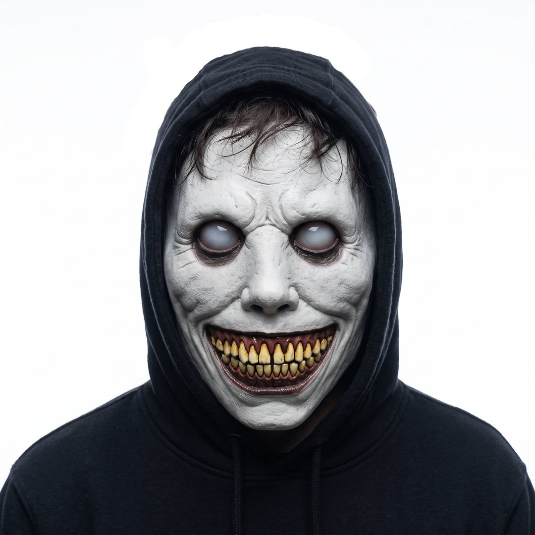 Halloween's Scary White Demon Mask for Cosplay and Costume Parties