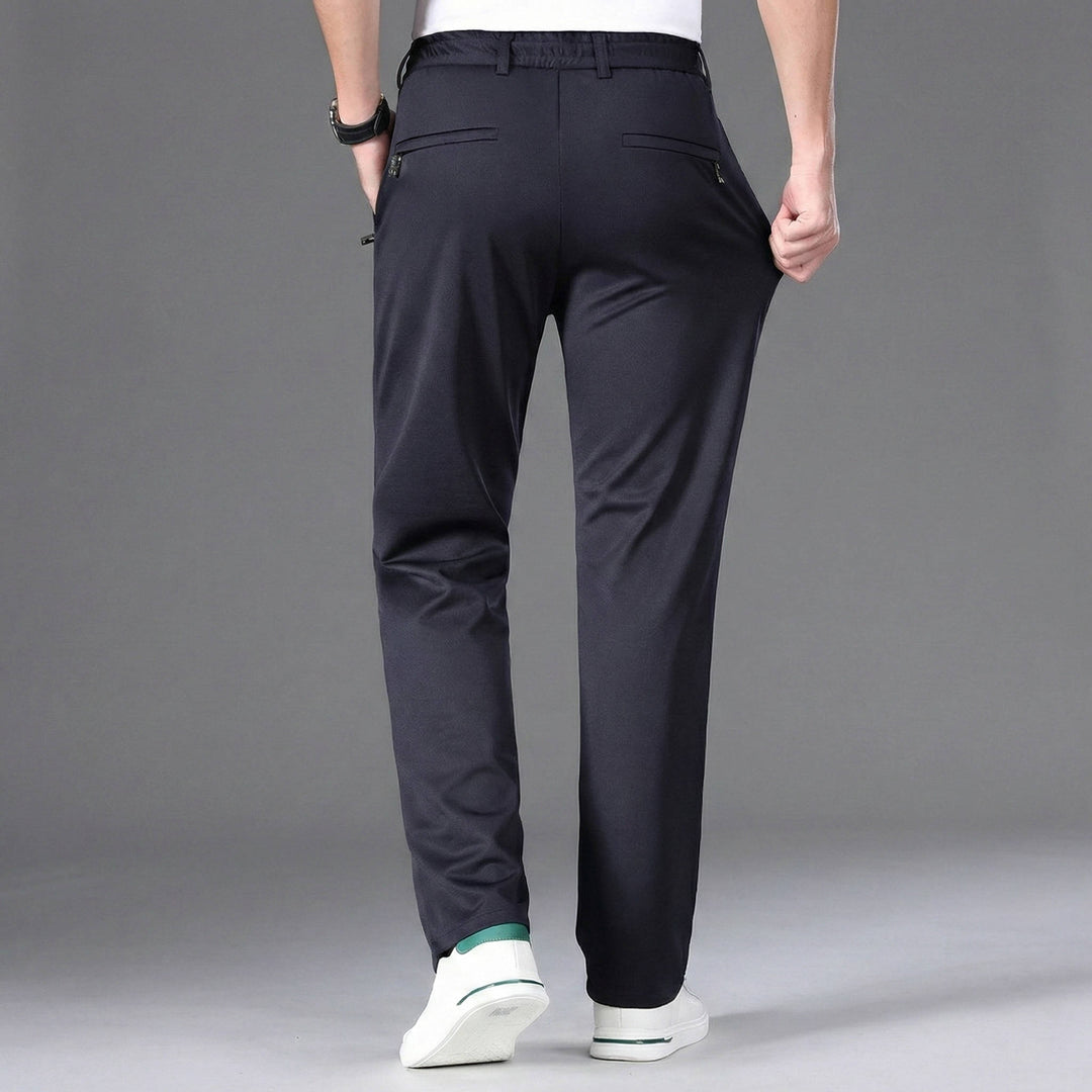 Men's Fleece Lined Elastic Waist Work Trousers