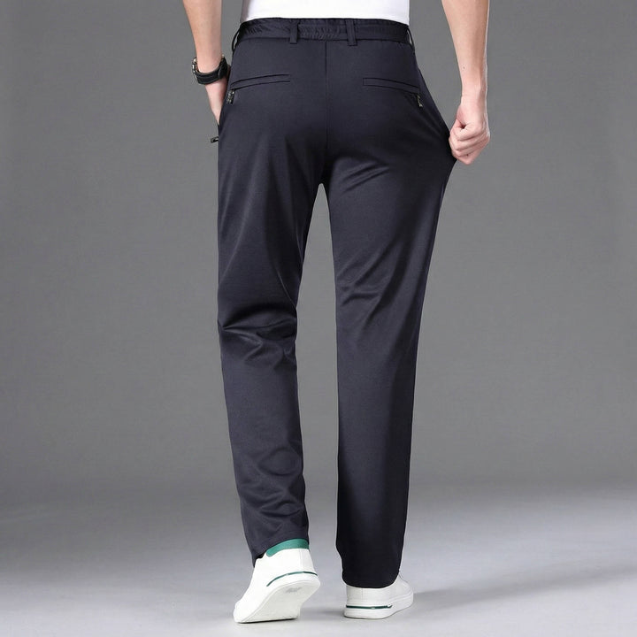 Men's Fleece Lined Elastic Waist Work Trousers