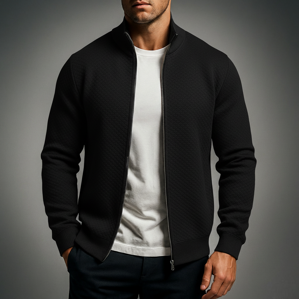 Men's Cozy Knit Cardigan Black