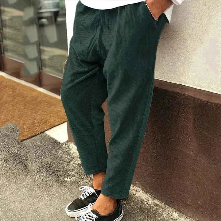 Men's Stylish Relaxed-Fit Trousers Green