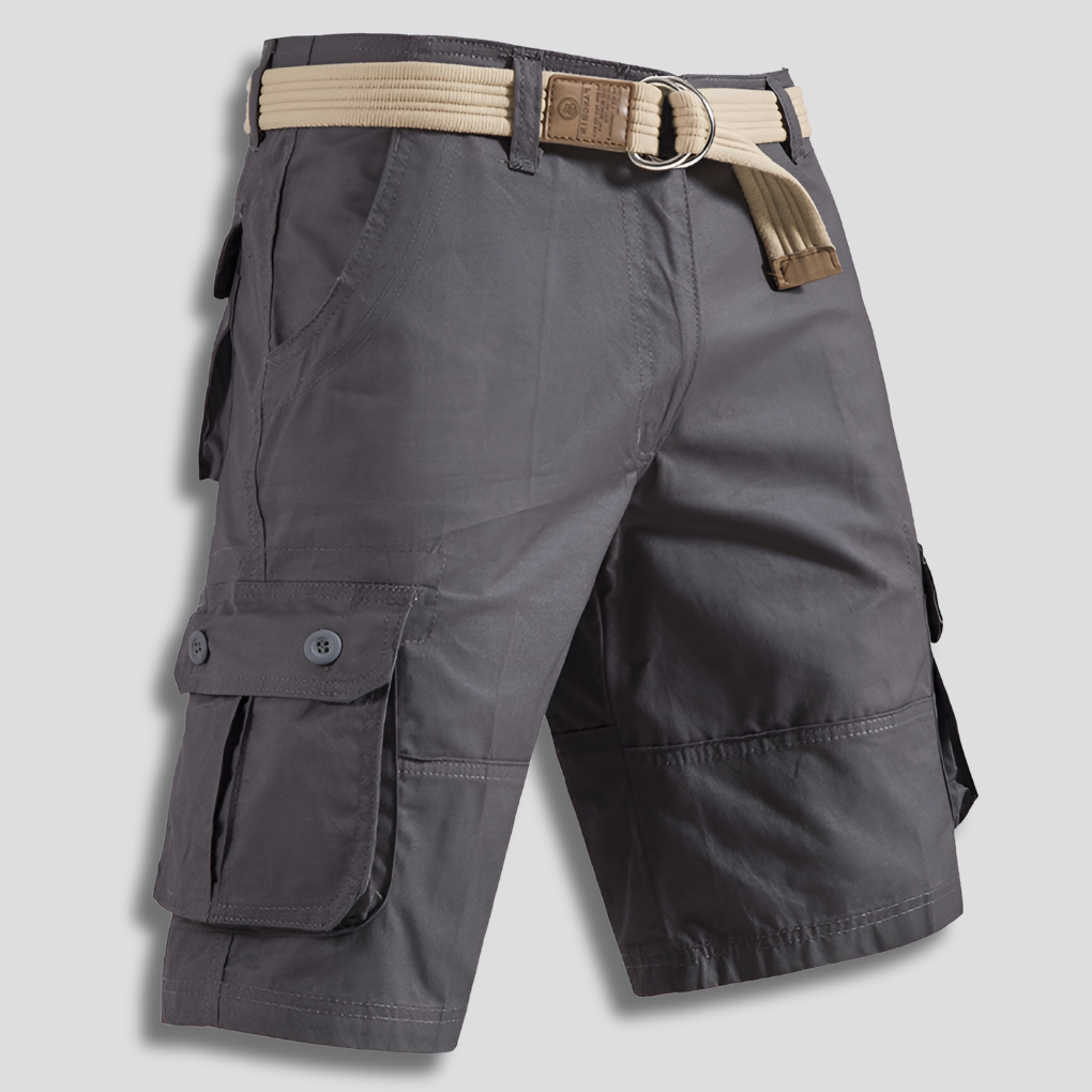 Men's Versatile Multi-Pocket Cargo Shorts Dark Gray