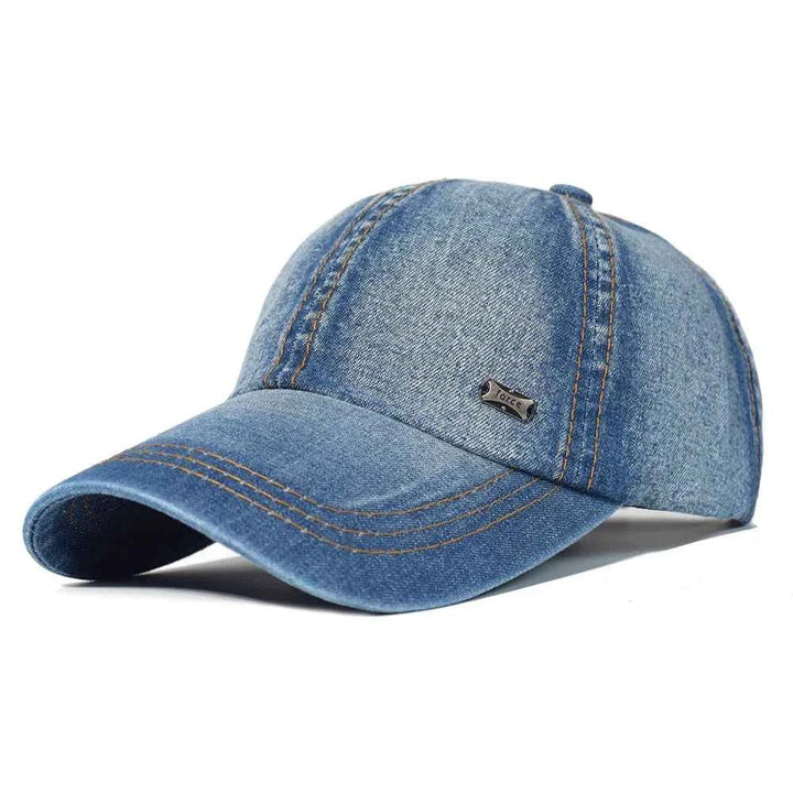 Vintage Washed Denim Cap Blue